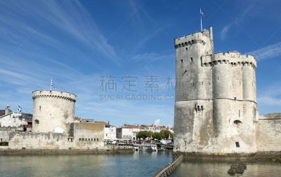 拉罗谢尔,海港,城堡,沙杭特行,普瓦图-夏朗德大区,纪念碑,水,水平画幅,建筑,无人