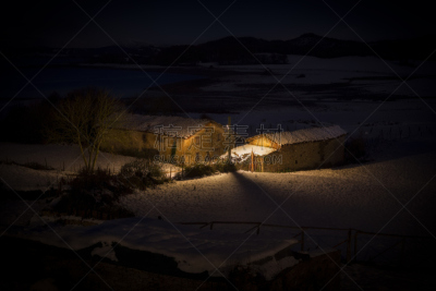 西班牙,农场,特拉华,天空,美,水平画幅,夜晚,雪,无人