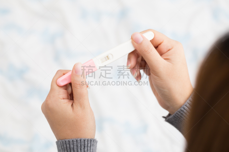 孕检,女人,拿着,新生活,年轻双亲,概念,医学检测,荷尔蒙,水平画幅