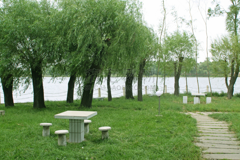 草坪,派克大街,水,天空,美,人造的,公园,水平画幅,夏天,户外