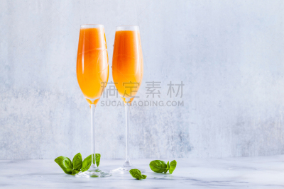 饮料,水果,夏天,鸡尾酒,精神振作,香槟,玻璃杯,大理石,桌子,冰块