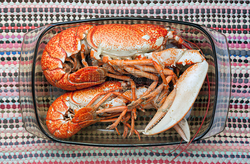 龙虾,螯虾,癌细胞,煮食,水平画幅,膳食,海产,熟食店,触须,螃蟹
