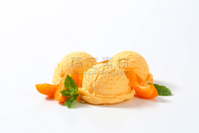冰淇淋,杏,果汁冰糕,桃,意大利冰淇淋,奶制品,水平画幅,形状,无人,生食