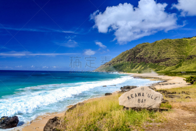 海滩,危险,瓦胡岛,夏威夷大岛,海湾,西,自然美,白昼,晴朗,波浪