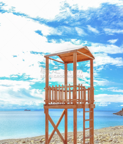 救生椅,救生舱,救生员,垂直画幅,天空,留白,休闲活动,无人,夏天,户外