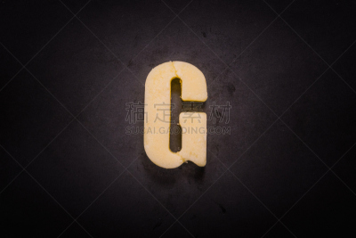 英文字母g,黄油,表格,字母,奶制品,水平画幅,形状,无人,块状,符号
