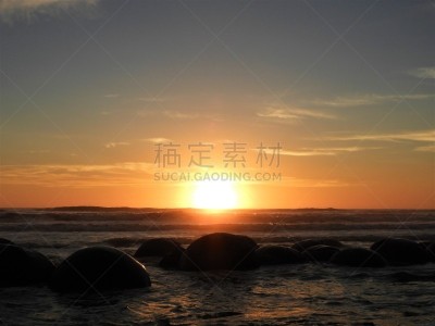 摩拉基大圆石,新西兰,天空,沙子,夏天,oamaru,海滩,风景,新西兰南岛,岩石