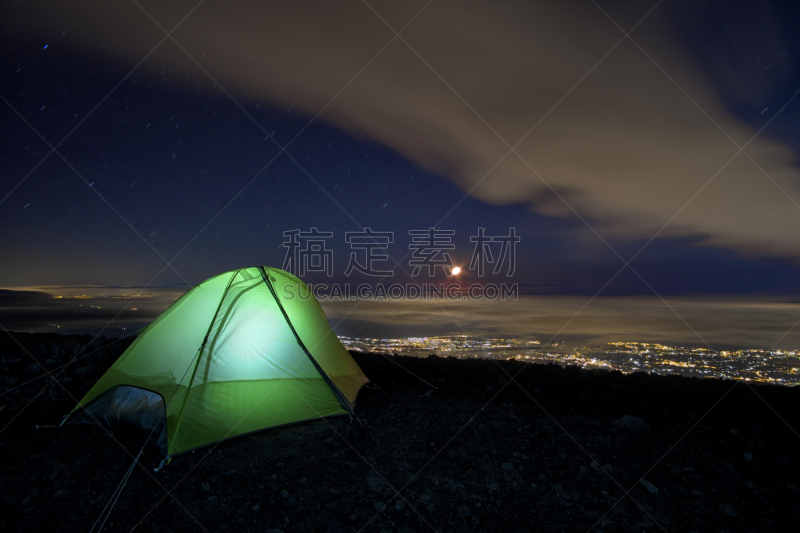 高处,埃特纳火山,帐篷,公园,平衡折角灯,运动,齿轮,云,著名景点,设备用品