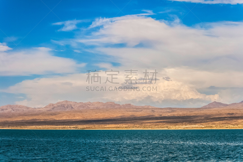 内华达州,水,天空,水平画幅,山,无人,夏天,户外,湖,风景