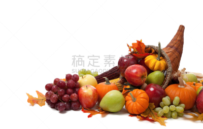 丰收的羊角,白色,秋天,研磨食品,蔬菜,篮子,食品,橙色,葫芦,梨