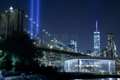 911纪念光碑,纽约,布鲁克林高地,布鲁克林大桥公园,曼哈顿下东区,纽约港,纪念活动,丹波区,布鲁克林,天空