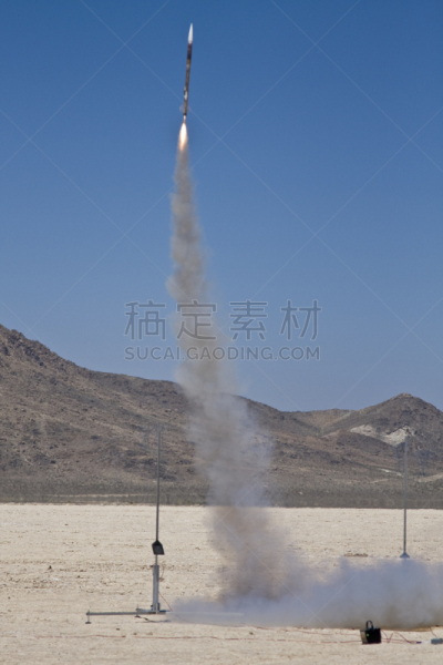 火箭,模型,导弹,小的,流线型,排气管,户外,起飞,上升