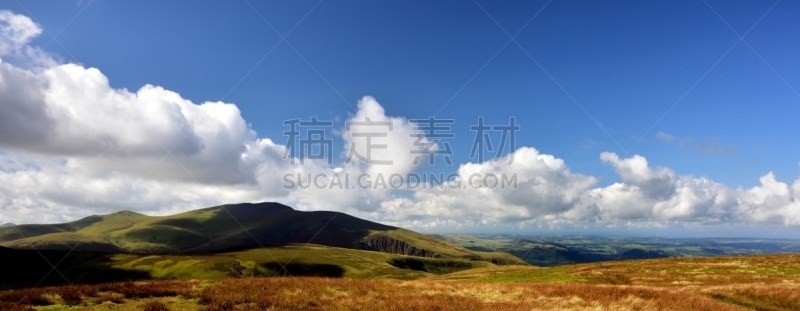 斯基多峰,山脊,温来特,停泊的,旷野,摩尔人风格,水平画幅,云,山,秋天