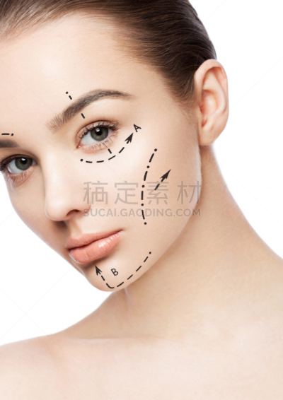 彩妆,spa美容,自然,女孩,垂直画幅,美,塑胶,仅成年人,人的眼睛