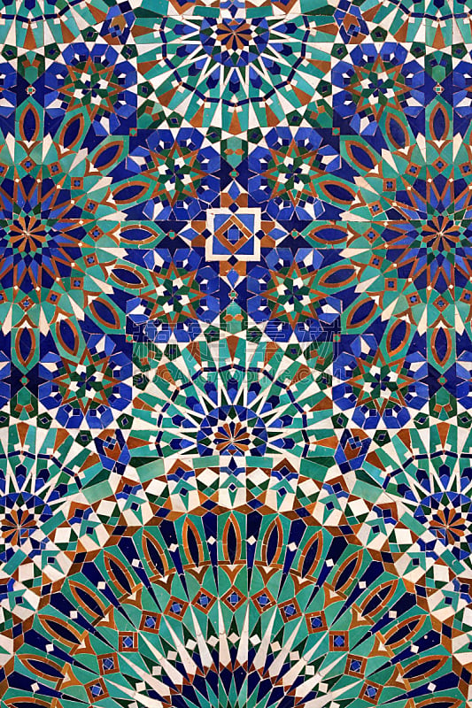 瓷砖,喷泉,哈桑清真寺,卡萨布兰卡,几何形状,垂直画幅,图像,摩洛哥,无人,几何学