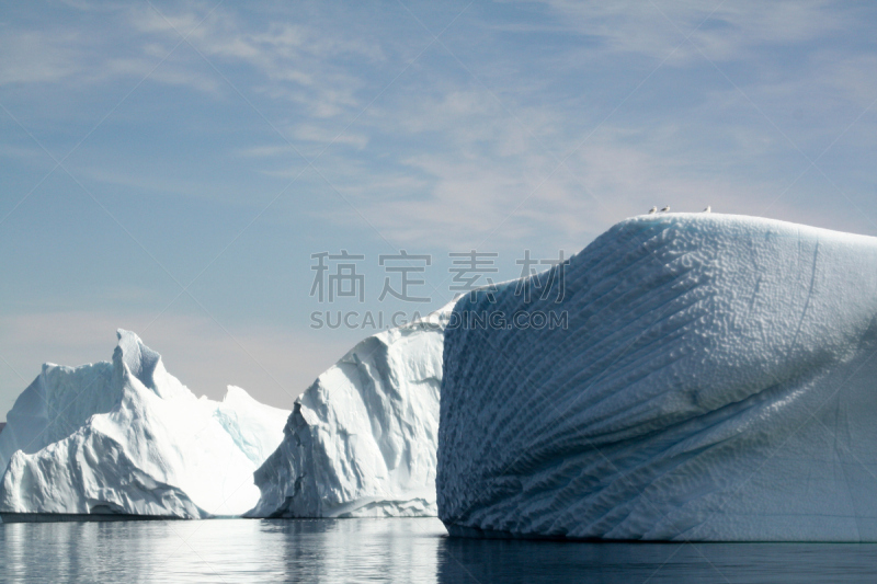 冰山,格陵兰,自然,水,天空,寒冷,水平画幅,地形,冰河