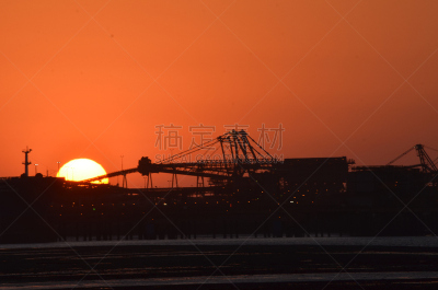 西澳大利亚,黑德兰港,水平画幅,无人,iron mining,豺狗,红色,采矿业,彩色背景,the pilbara