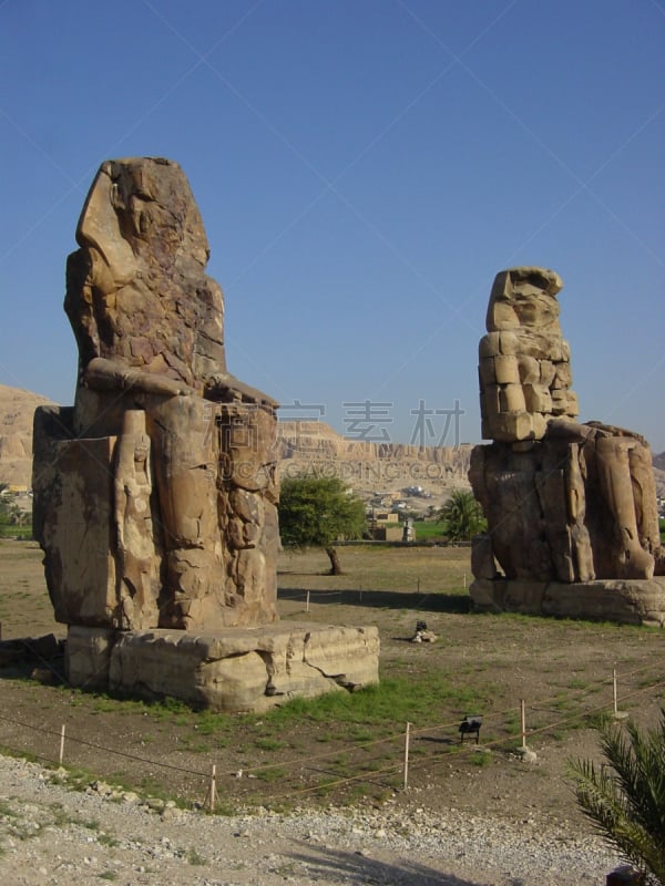 埃及,巨像,鲁克索,约旦河西岸,垂直画幅,纪念碑,石材,过去,rameses ii,石头