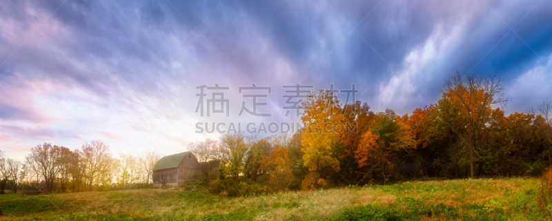威斯康星,秋天,谷仓,美国,麦迪逊县,迈迪逊,农舍,美国中西部地区,2016,农场