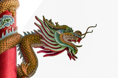白色背景,中国龙,白灰泥,少林,神殿,龙,秘密,运气,禅宗,雕塑
