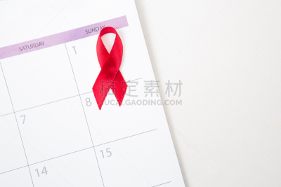 世界艾滋病日,红色,式样,缎带,机敏,留白,慈善救济,水平画幅,无人,符号