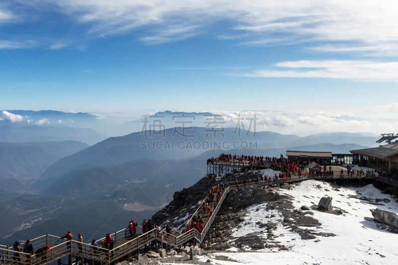 玉龙雪山,旅游目的地,水平画幅,地形,丽江,山,无人,户外,云南省,摄影