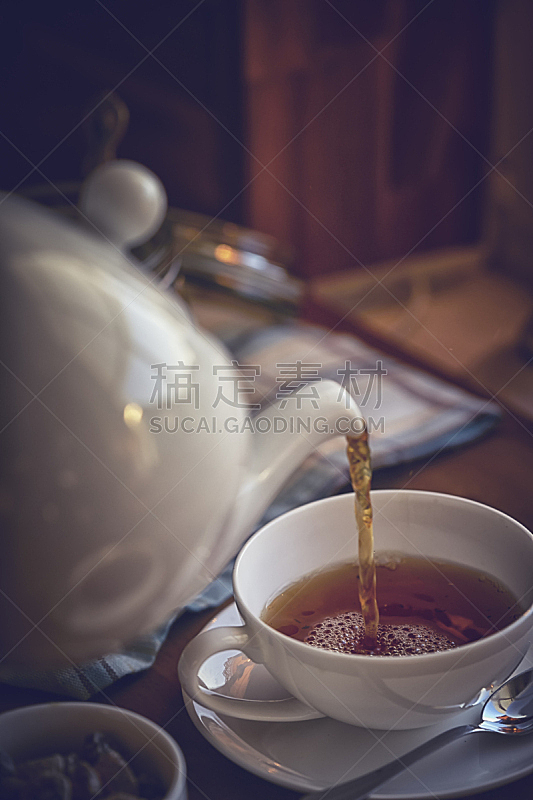 杯,红茶,垂直画幅,茶树,热饮,饮料,大吉岭,花茶,白色,下午茶