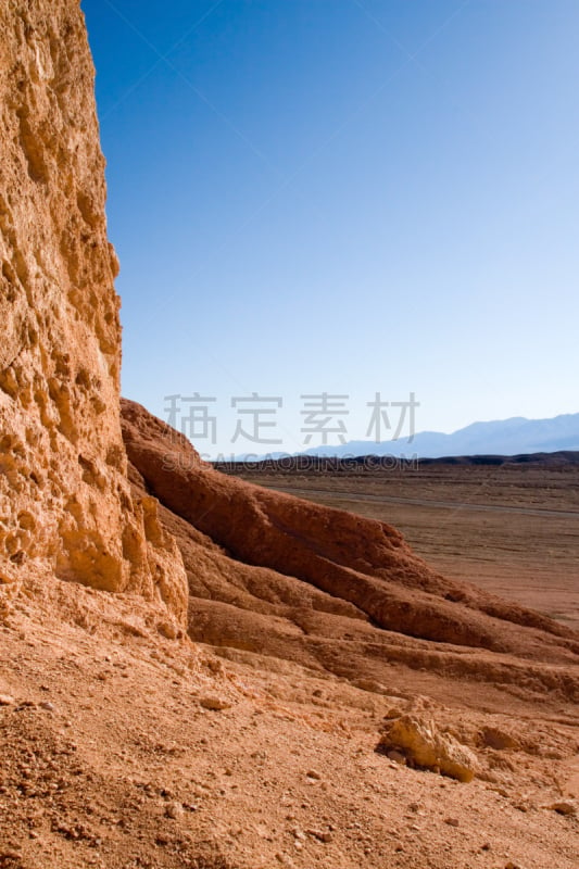 湖床,恶水盆地,面向陆地,盐滩,垂直画幅,沙子,无人,夏天,户外,盆地