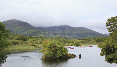 lough leane,湖,韦斯特罗斯,月桂树,基拉尼,克俐环,凯瑞郡,自然,水平画幅,山
