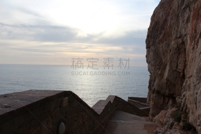 洞穴,海王神,楼梯,桨叉架船,石灰石,石材,著名景点,风景,海景,海王星的石窟
