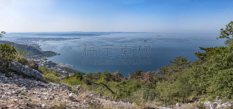 意大利,蒙特,看风景,寺庙,海湾,水,天空,水平画幅,山,海港