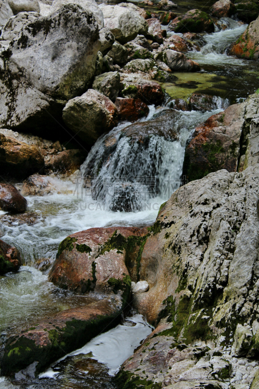 山,小溪,图像,皮林山脉,垂直画幅,选择对焦,水,留白,国家公园,瀑布