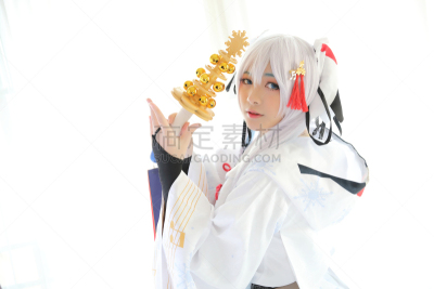日本,角色扮演,日本漫画风格,白色,住宅房间,美,青少年,彩妆,水平画幅,雪