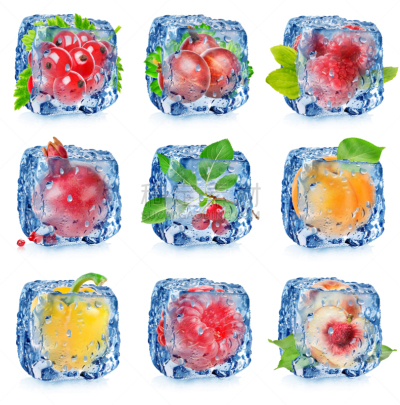 水果,冰块,冰晶,醋栗,红醋栗,杏,冻结的,石榴,桃,垂直画幅
