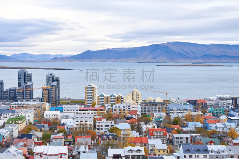 雷克雅未克,冰岛国,旅途,海港,凯夫拉维克,背景,北极,北