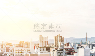 都市风景,日本,城市天际线,城镇景观,云,黄昏,现代,建筑,金融区,市区