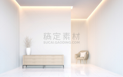室内,现代,太空,白色,空的,三维图形,住宅房间,卧室,起居室,简单生活