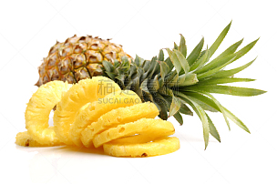 菠萝,切片食物,饮食,水平画幅,绿色,水果,无人,熟的,特写,甜点心