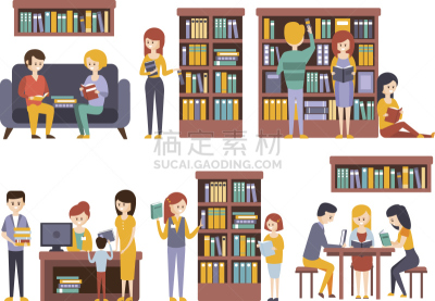 书,图书馆,人,书店,图书馆管理员,原始主义,书架,可爱的,计算机,多样