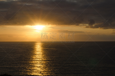 康沃尔,伯尔奇思镇,白度杉台阶,水,天空,水平画幅,夜晚,无人,英格兰