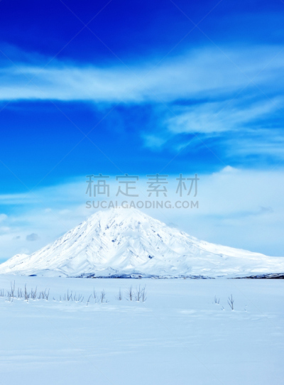 俄罗斯,火山,垂直画幅,水,天空,形状,山,沙子,雪,火山地形