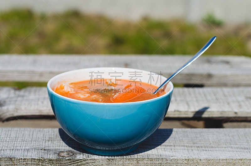 西红柿汤,水平画幅,素食,无人,开胃品,膳食,西红柿,西班牙凉菜汤,汤,红色