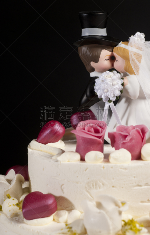 结婚蛋糕,大特写,凝乳,杏仁糖衣,垂直画幅,奶泡,奶油,蛋糕,烘焙糕点,伴侣
