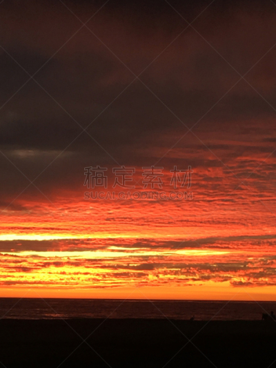 马里布,天空,火,自然,云景,多变的天空,垂直画幅,环境,云,黄昏