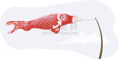 风筝,红色,日本,鱼类,鲤鱼旗,儿童节,鲤鱼,五月,风,图像