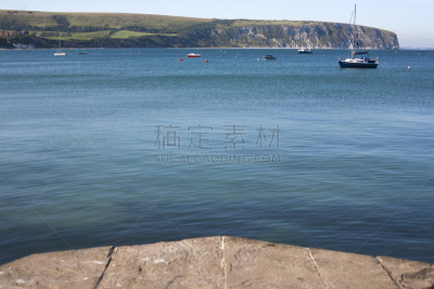 斯旺尼哥,悬崖,非都市风光,旅游目的地,水平画幅,地形,无人,蓝色,英格兰,户外