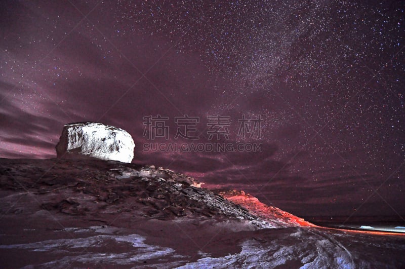 白色沙漠,撒哈拉沙漠,星星,夜晚,法拉夫拉,流星,银河系,中东,图像,埃及