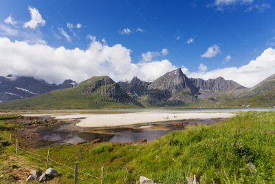 罗弗敦群岛 ,斯堪的纳维亚半岛,山,地形,峡湾,挪威,自然美,水,天空,美