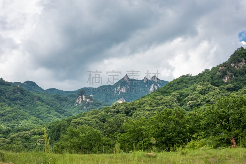 丹东,辽宁省,中国,国家森林公园,泻湖,自然,天空,美,水平画幅,地形