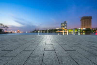 正面视角,夜晚,现代,空的,建筑外部,砖,室内地面,办公室,水平画幅,无人